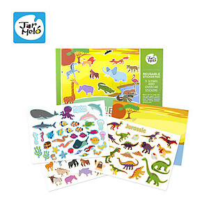 Joan Miro Reusable sticker pad Animal World