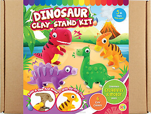 Dinosaur Clay Stand Kit - T-Rex / Parasaurolophus / Stegosaurus / Brontosaurus