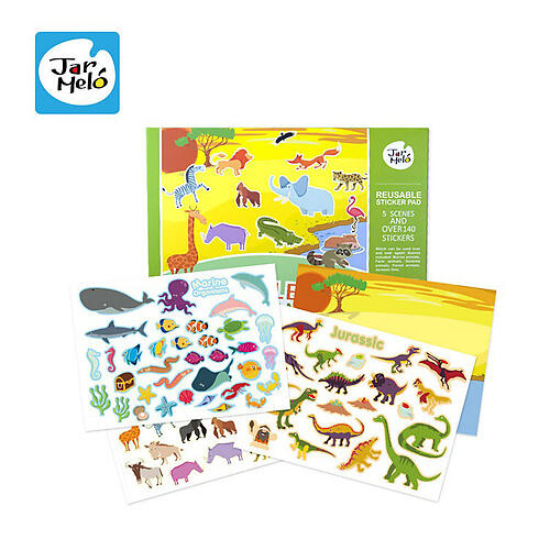 Joan Miro Reusable sticker pad Animal World