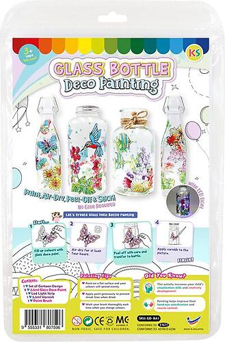 Glass Bottle Deco Painting Kit - Sea Animals / Butterflies